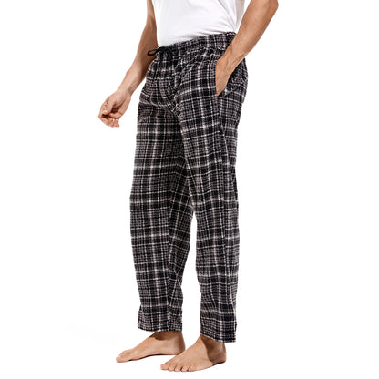 DG Hill Pajamas for Men, Fleece Pajama Bottoms with Pockets, Plaid or Camo Mens Sleep Pants