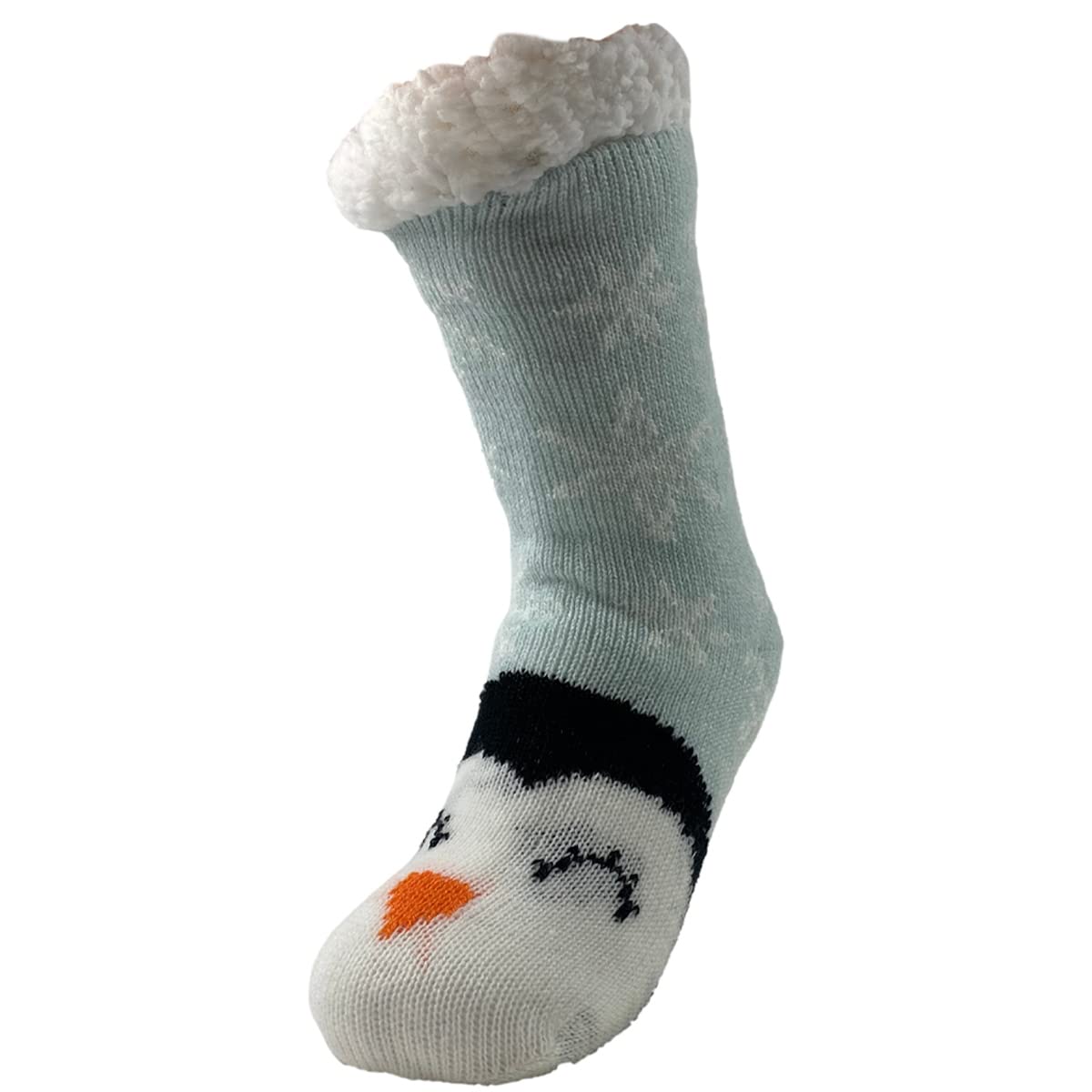 DG Hill Treehouse Knits (2 Pack) Kids Slipper Socks Grippers, Kids Fuzzy Socks, Thermal Lined Sherpa Socks Knit Fleece